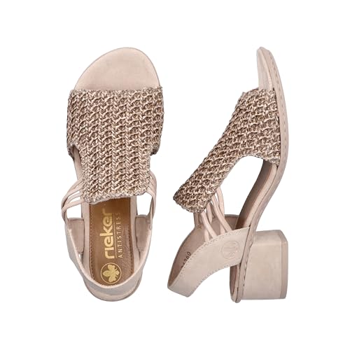 Rieker Women's 64962 Sandals, beige, 9 UK - 11