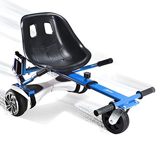 Hoverboard Seat Attachment, Buggy Hover Board Go Kart for Adults & Kids, Upgrade New Shock Absorption, Accessories to Transform Hover Board into Go Cart with Off-Road Tire (BLUE)