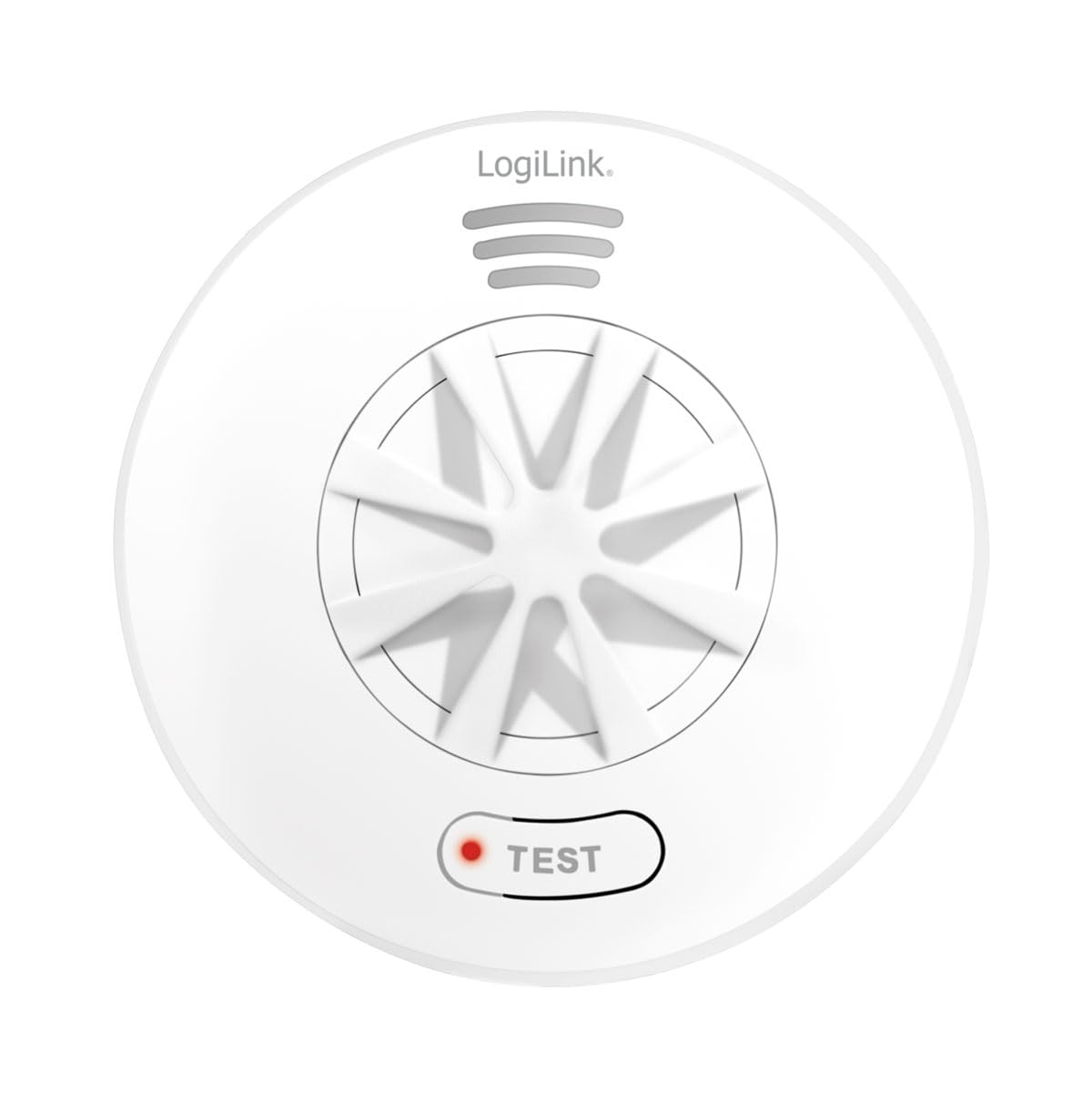 LogiLink SC0232 - Detector de Calor, Clase A1 (54 °C a 65 °C), Alarma acústica/óptica >85 dB, batería de 10 años, Color Blanco