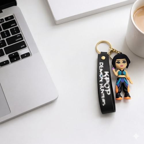 Image of Wanna Party Korean Pop Deemon Hunterz Cartoon Keychains, Zoey Keychain for Boys and Girls, Cute Backpack Key Chain Accessories Wristlet chain Return Gift Items for Boys & Girls