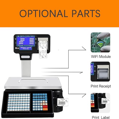 Báscula comercial digital con doble pantalla y control remoto miniatura 5
