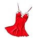 Produktbild Beikoard Sexy Dessous, Frauen Sexy Seide Kimono Dressing Babydoll Dessous Gürtel Nachtwäsche Sexy Lingerie Bademantel Kleid Nachthemd (Rot, S)