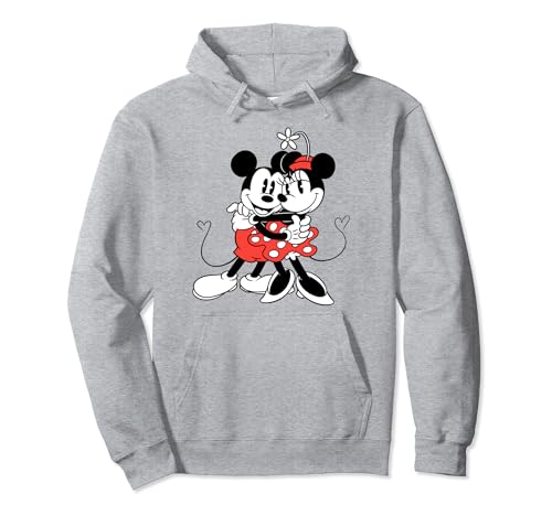 Mickey & Minnie Hoodie Vintage Hug sweat à capuche Disney gris