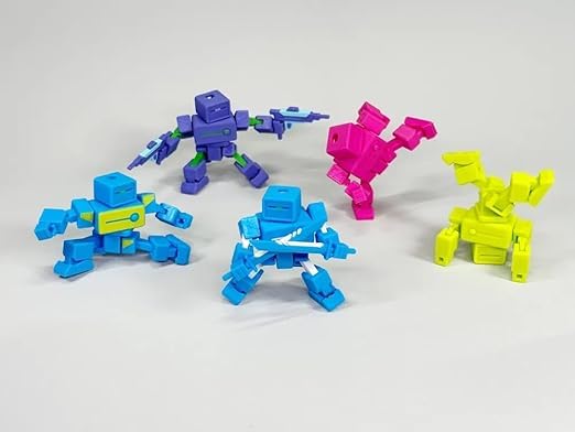 Poseable Robot Action Toy for Kids | Flexible Transforming-Style Mini Figure | Creative Sci-Fi Robot Model for Boys & Girls | Desk Decor & Play Toy Multicolor (Any one) Toy Review India (Iknoor World )