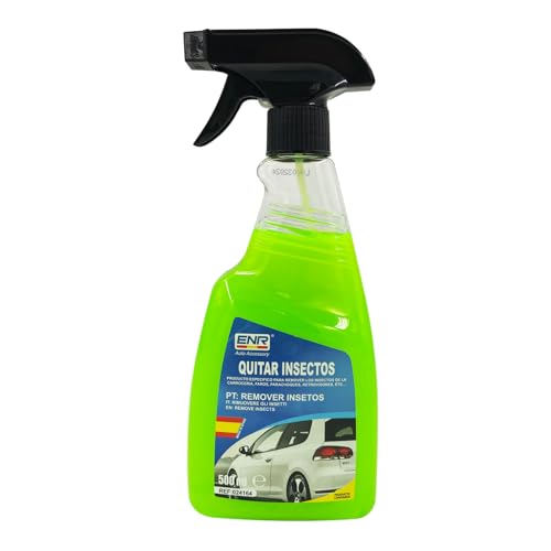 ENR - Insect Remover 500 ml para Coche | Limpia Mosquitos Coche y Manchas en Faros, Parabrisas y Parachoques | Ideal para Limpieza de Alto Rendimiento | Productos Limpieza Coche