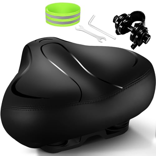 Roguoo Bike Seat, Short Nose Most Comfortable Bicycle Seat, Breathable Moisture-Wicking Waterproof Bicycle Saddle for Men Women-Bicycle Seats Replacement for Most Bikes