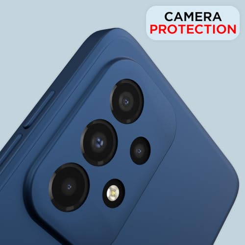 Image of Outlouders Back Cover for Samsung Galaxy A33 5G | Camera Protection | Durable Soft Matte Silicone Bumper Case (Blue)