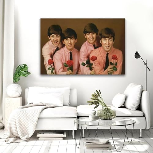 LUISAS Poster vintage des Beatles – Peinture sur toile – Impression d’art moderne pour chambre à coucher – 40 x 60 cm - Les Beatles, Paul McCartney, John Lennon, RIngo Starr, George Harrison LUISAS Poster vintage des Beatles - Peinture sur toile - Impression d'art moderne pour chambre à coucher - 40 x 60 cm – Image 6