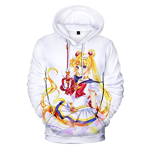 Sailor Moon Sudadera Mujer 3D Impreso Tops Anime Cosplay Ropa Casual Manga Larga Hombres Hoodie...
