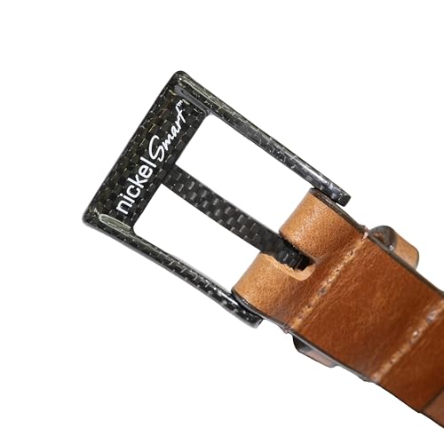 The Classified - Solid Leather Belt with Carbon Fiber Buckle | USA Made, Non Metal TSA Friendly, Certified Nickel Free4