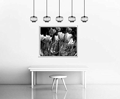 Black and White Photography Print, Tulip Picture, Flower Art Print, Floral Wall Decor Photo from 5x7 to 24x30 inches, Shabby Chic Cottage Bedroom Wall Art, Guest Room Decor