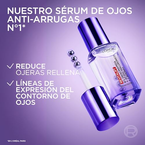 L'Oréal Paris Skinexpert Revitalift Filler Sérum de Ojos con Ácido Hialurónico y Cafeína Roll-On, 20 ml - imagen 3