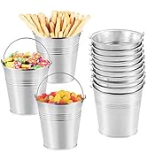 Toyvian Metal Buckets Mini Tinplate Bucket,4 Inch Metallic Pails with Handle for Party Favors, Ca...