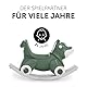 hauck 1st Rocker, Fox Green – 3in1 Schaukeltier, Rutschauto & Balanceboard ab 1 Jahr, Umbaubar mit Kippschutz, Rückenlehne & Griffen, für Gleichgewicht, Motorik & Bewegungsspaß im Kinderzimmer