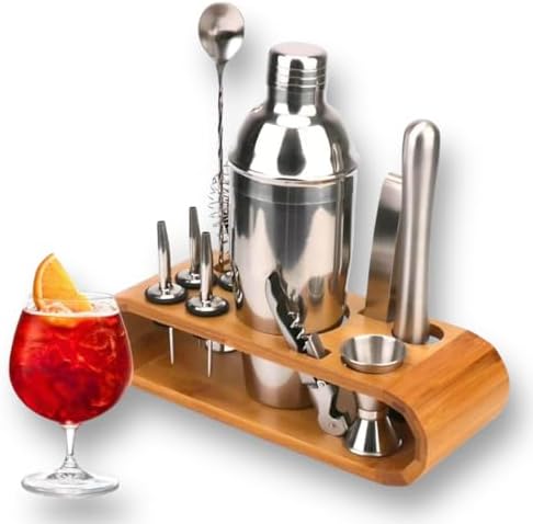 Kit Bar Profissional Completo 12 Peças em Aço Inoxidável com Supo...