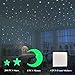 204 Pcs Glow in The Dark Stars Stickers for Ceiling, Glow Stars for Kids Bedroom, Stars for Ceiling, Stocking Stuffers for Kids, Baby Nursery, Room Decor, Wall Stickers