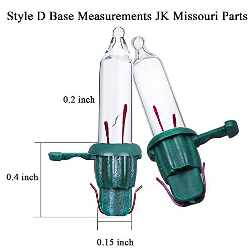 Ruisita 120 Count Mini Christmas 2.5 Volt Replacement Light Bulbs with Base, 170 Ma, 0.42 Watt for Christmas Trees Decorative Light (Clear and Green)