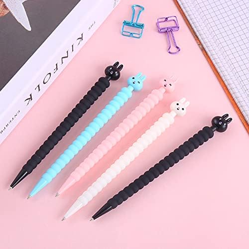 Cute Mechanical Pencils, Kawaii Animal Mechanical Pencil School Supplies Boys Girls Cartoon Rabbit Writing Pencil, Children Teachers Gifts 0.5mm with Black Pencil Refill and Eraser (24 Pieces)