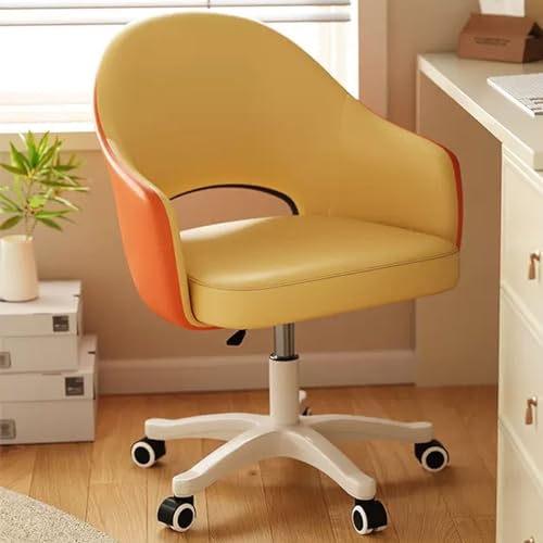 Silla de maquillaje ajustable con rotación 360° y ruedas suaves