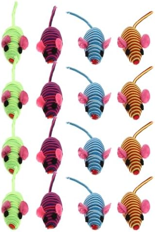 VILLCASE Juguete Interactivo Ratón De Cuerda Elástica para Gato 3...