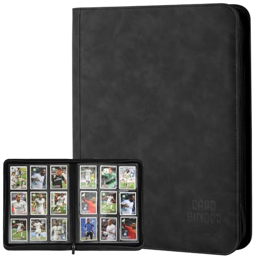 Trading Card Binder, Premium 9 Pocket Double Sided 540 Pocket PU Card Collection Binder, Collectible Trading Card Albums for MTG, TCG, Sport Card, Game Cards (Black) by Arkeiliy - Used condition - US$15.97