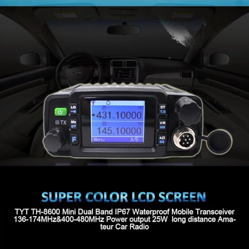 TH-8600 Mini Mobilfunk IP67 Wasserdichter 25W Dual Band VHF/UHF 144-148MHz/420-450MHz Mobilfunk Transceiver