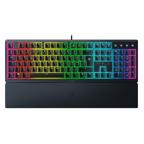 Razer Ornata V3 - Tastiera a basso profilo con mecha-membrana e Razer Chroma RGB (Interruttore Ibrido Mecha-Mecha, Copri Tasti UV, Poggiapolsi Magnetico Soft-Touch) QWERTY Tastiera Italiana | Nero