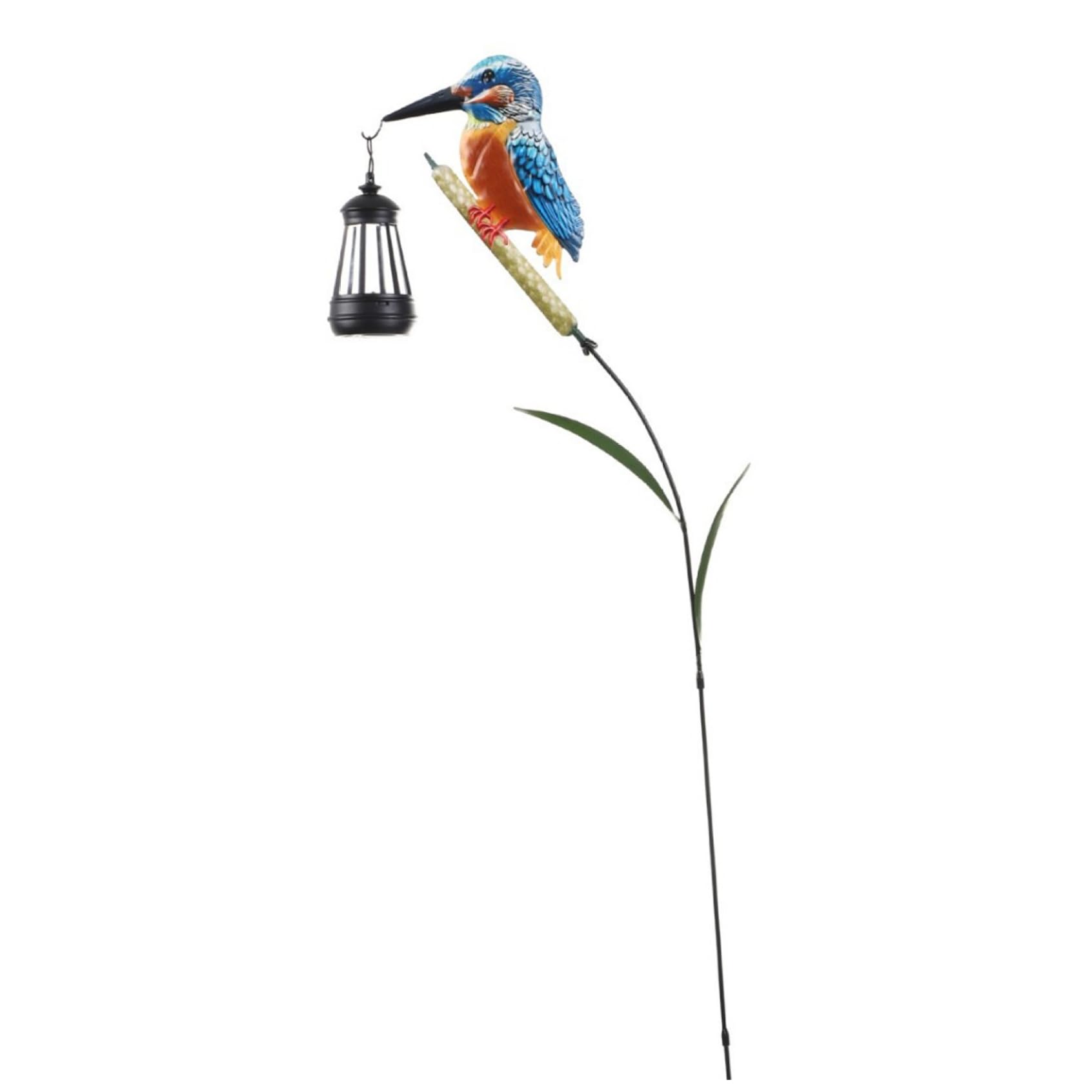 Pineeseatile Solar Garden Stakes Kingfisher Solar Outdoor Lantern Resin Metal Garden Statues for Outside Yard Patio Porch Lawn Walkway Courtyard for Daily Use