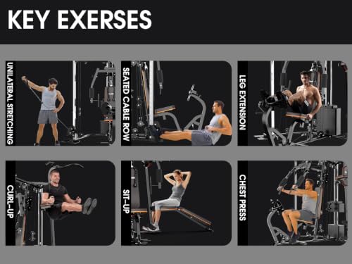 Image of SincMill Home Gym Multifunctional Full Body Workout Equipment for Home Exercise Fitness