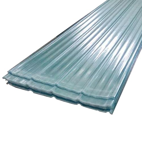 Fiberglass Clear Roofing Sheet - 6 Pcs Rainproof Walling Pan