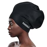 Extra Large Swim Cap for Long Hair Women Men Youth - Waterproof Silicone Swimming Cap for Braids and Dreadlocks Weaves, Hair Extensions, Curls & Afros, Swim Hats Keep Hair Dry, Easy to Put On and Off
