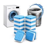 Kit 12 Pastilhas Limpa Máquina de Lavar Roupas Premium Efervescente Limpeza Profunda Lavadora Remove Mau Odor Resíduos Sabão Mofo Sujeiras Fórmula Exclusiva Garantindo Lavagem Potente