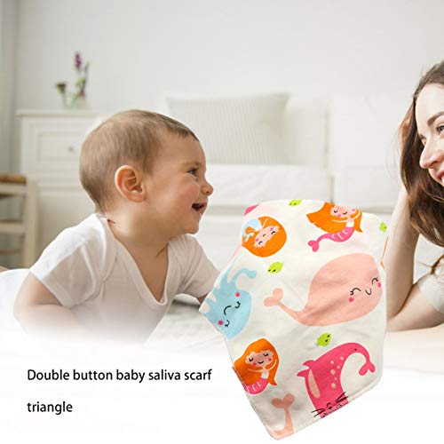 Cotton Baby Bibs Triangle Double Layers Cartoon Baby Bandana Dribble Bibs Universal Baby Accessories