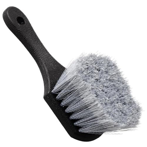 Image of STHIRA 15cm Wide Car Tire Cleaning Brush Hard Nylon Bristles Rim Scrubber Handheld Car Wheel Cleaning Brush for Tires, Rims, Hubcaps & Car Exterior, Deep Cleans & Restores Shine Tyre Brush