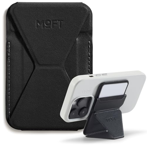 MOFT Snap Portefeuille Magsafe pour iPhone 17/16/15/14/13/12 Series, Support magnétique en Cuir végane pour téléphone avec 3 Angles de Vue, Force magnétique améliorée (Vert lac)