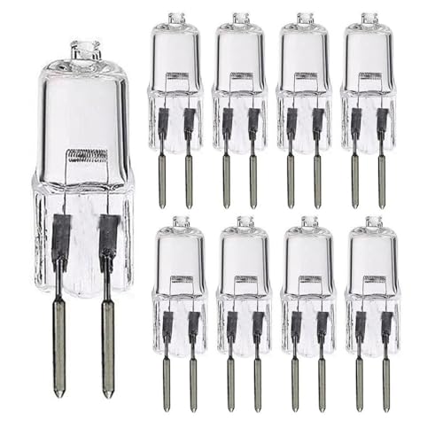 UGEFKMQ 10PCS Ampoule Halogene G5.3 50W 12V Lampe GU5.3 Base Bi-Pin Halogène Capsule transparente Ampoule G5.3 12V 20W Mini Spotlight Lampe Blanc Chaud 10W