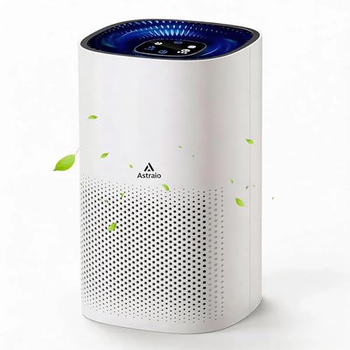 Air Purifiers for Home Large Rooms, H13 True HEPA AP001 for Bedroom Up to 50 Square Meter, 3 in 1 Filters, Air Quality Monitor, Sleep & Auto Mode for Pets Dust Dander Pollen, 99.97% Allergens Remove