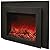 Sierra Flame Deep Electric Fireplace Insert with Black Steel Surround & Overlay