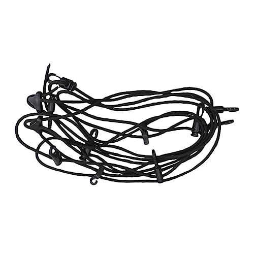 HOOTNEE 1set Outdoor Adjustable Windbreak Clothesline Multi-Functional Air-Drying Rope for Camping Laundry and Clothes Drying Black