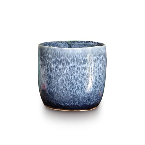 PLANTATOREM Jewel Teacup Planter - Sapphire Mist Ceramic - 4"