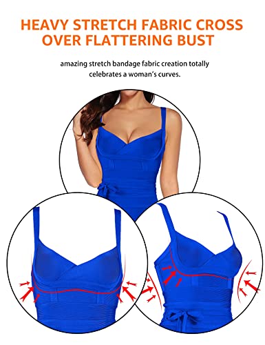 Image of meilun Womens Rayon Belt Detail Bandage Bodycon Party Dress