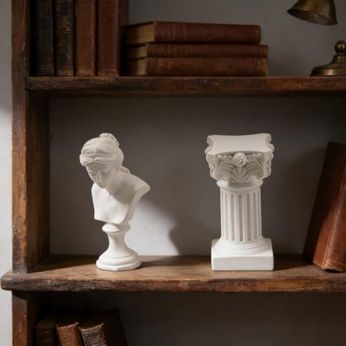 Estatua griega de Venus con columna romana 5.67 pulg miniatura 4