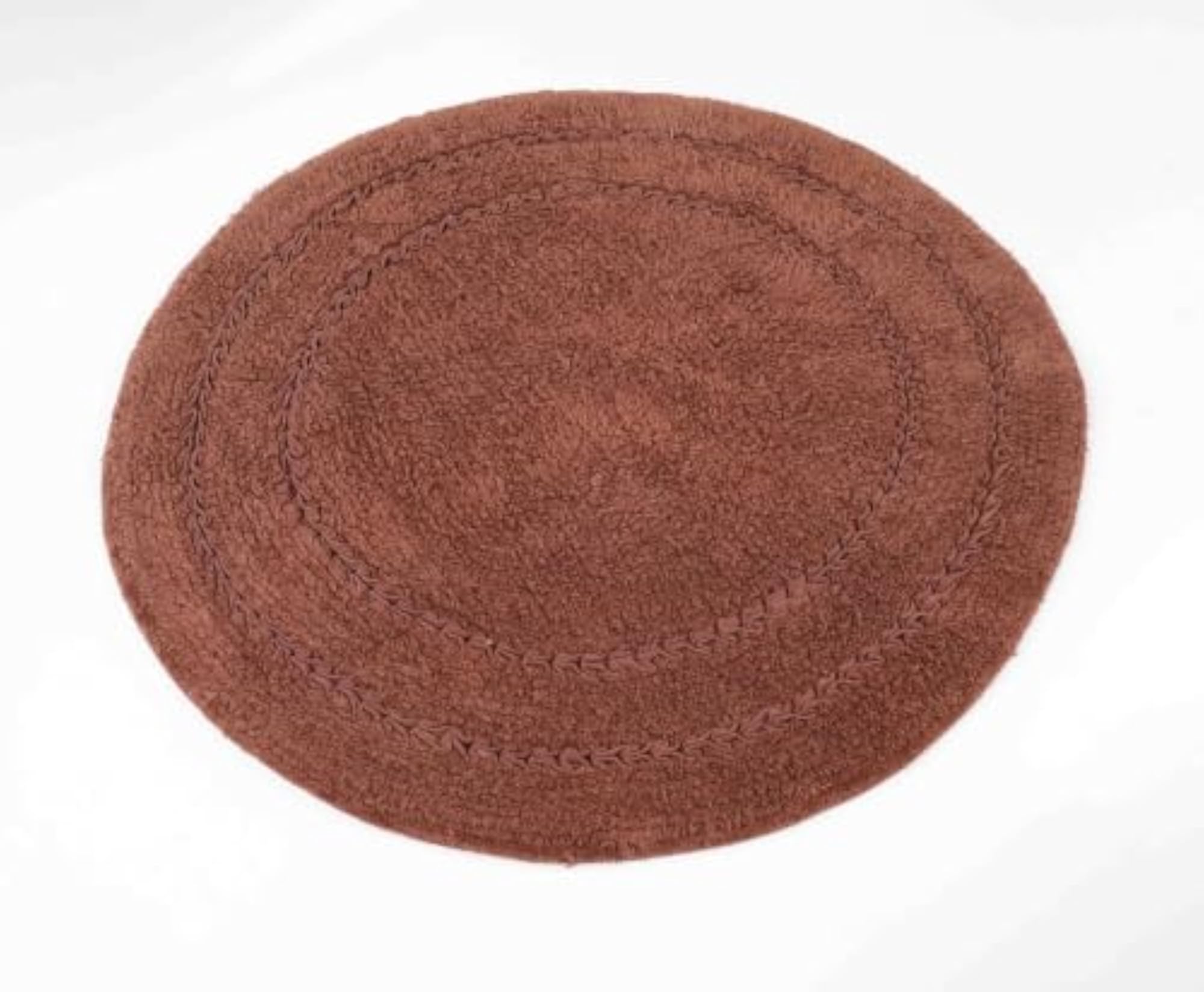 Unique SHEMTRON Collection Cotton Bath Mat, Round