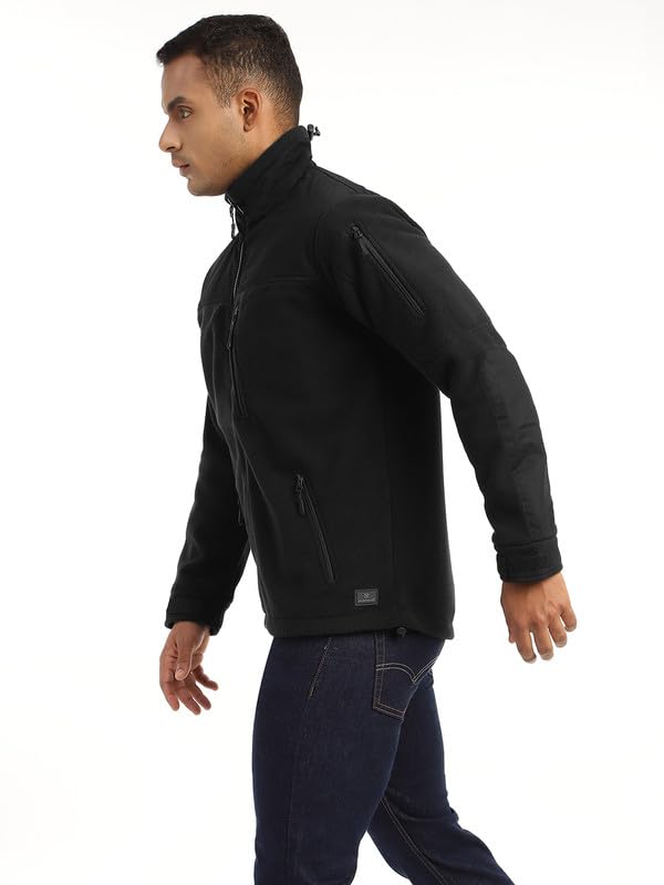 Image of MOUNTMILLER Men's Ripstop Dual Superbond HLKN Fleece Tactical Jacket | Water Repellant | Multi-Pocket | Abrasion-Resistant | Ideal for Outdoor, Hiking & Trekking