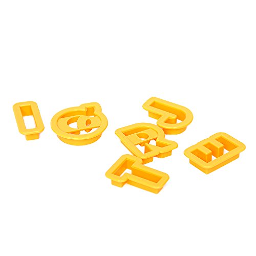 2" Alphabet Cookie Cutter Set Of 26 Pieces Plastic Orange By Topenca Supplies #TOP9