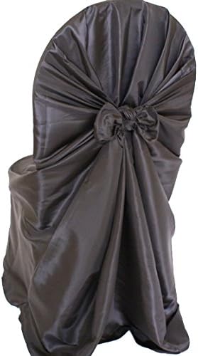 Miniatura 10 de Wedding Linens Inc. (2 piezas) Fundas de silla universales de tafetán para restaurante, boda, banquete, eventos, color champán