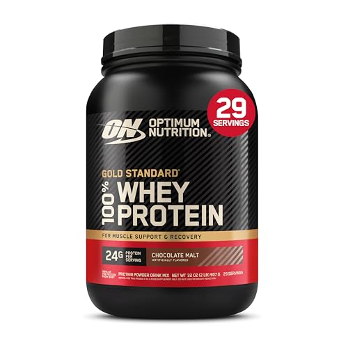 Optimum Nutrition Gold Standard 100% Whey Protein Powder, Chocolate Malt, 2 Pound (Packaging May...