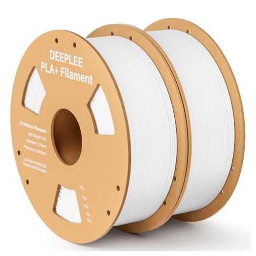 DEEPLEE PLA+ 1.75mm 3D Printer Filament, PLA Plus with Dimensional Accuracy +/- 0.02mm, Higher Strength and Toughness, Neatly Wound, No Clogging, Fits for Most FDM 3D Printers, 2KG White