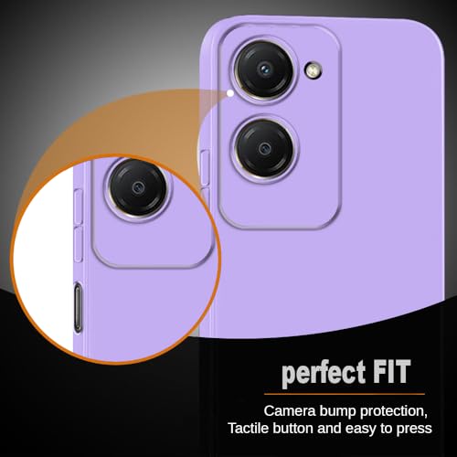 Image of Back Cover for iQOO Z9 Lite 5G | Full Camera Protection | Premium Liquid Silicon Case | Flexible Bumper Case for iQOO Z9 Lite 5G (Purple)