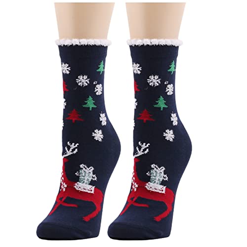 Wollen Sokken Voor Winter Christmas Santa Claus Sokken Wollen Animal Fashion Christmas Socks Dames Warm Comfortabele Tube Sock Warme Zachte Geschenken Wintersokken Set Voor Dames En Heren - Afbeelding 4